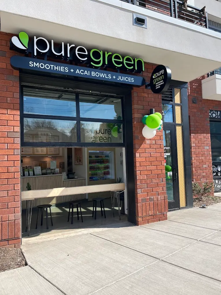 The shopfront of Pure Green NoDa on East 36th Street