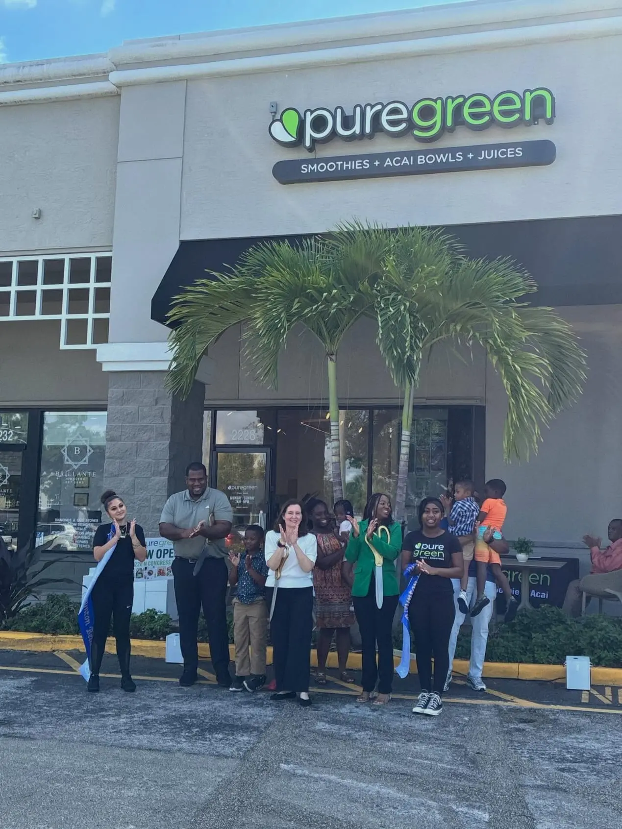 Pure Green Boynton Beach storefront on North Congress Avenue on opening day