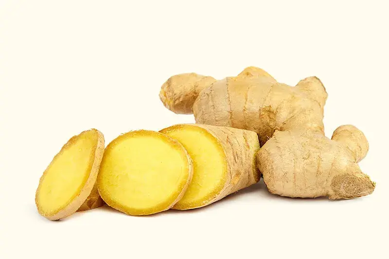 Fresh ginger pieces