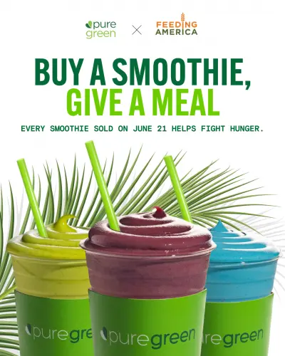 Pure Green National Smoothie Day Poster