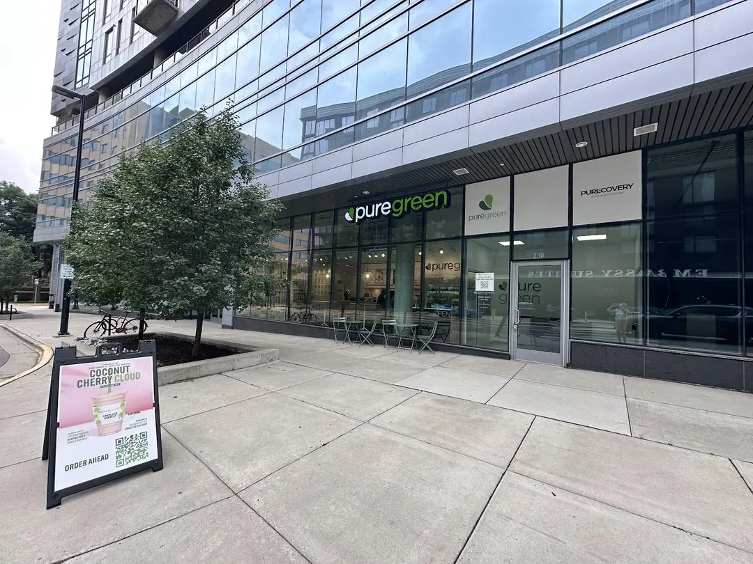 Pure Green Capitol Square storefront on South Pinckney Street in downtown Madison