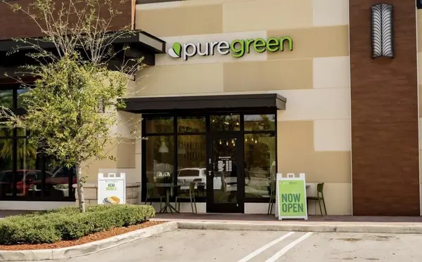 Pure Green Aventura storefront on opening day