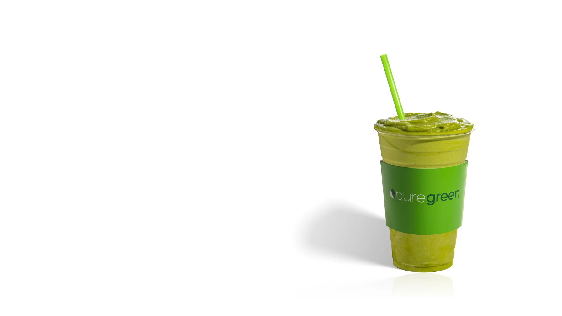 Pure Green Smoothie — kale, spinach, mango, banana, pineapple, coconut water
