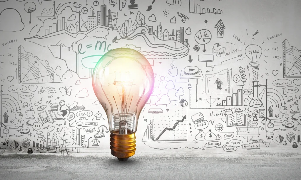light bulb symbolizing ideas