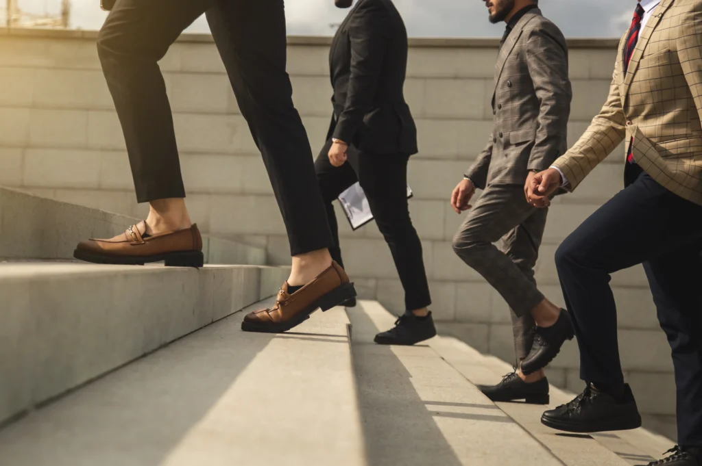 Businessmen steps