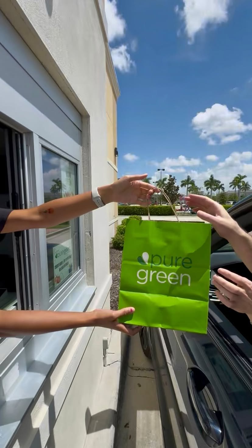 Pure Green order handed through the Cape Coral drive-thru window