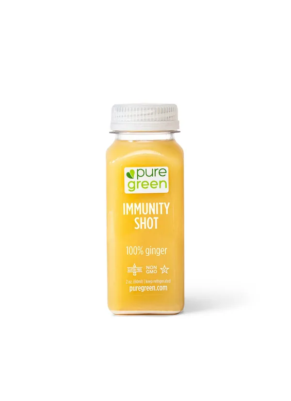 cold pressed juice shots immunity pure green