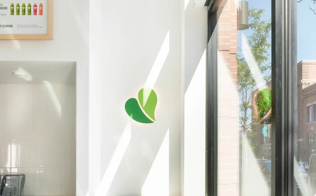 pure green store inside logo