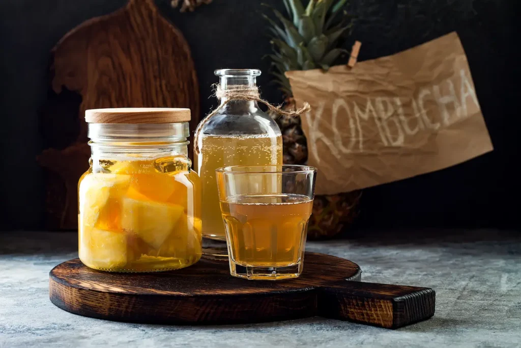 kombucha as a base in a healthy smoothie