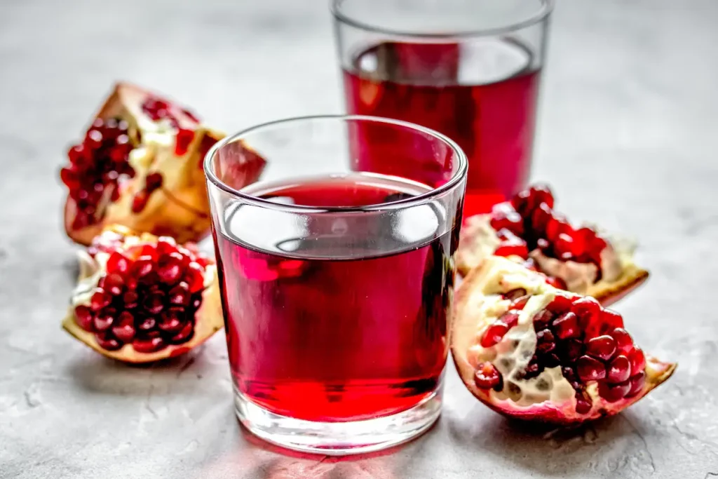 pomegranate juice in smoothie