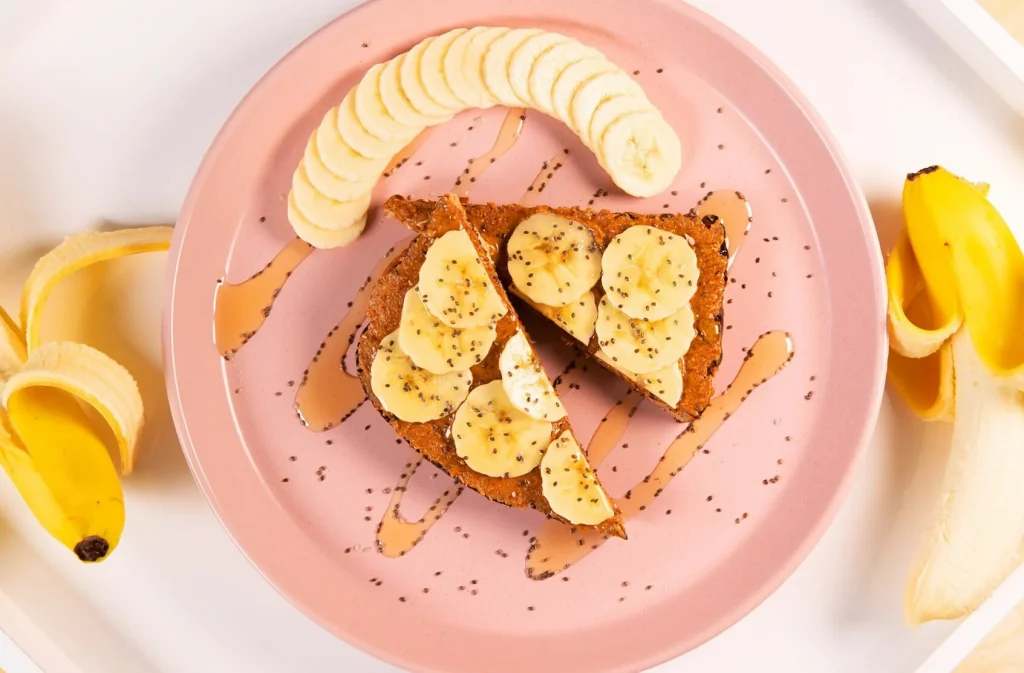 banana toast from pure green