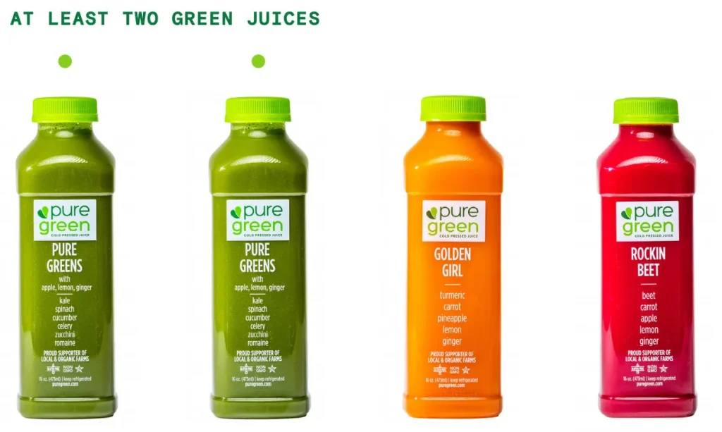 cold pressed juice beginner package from pure green