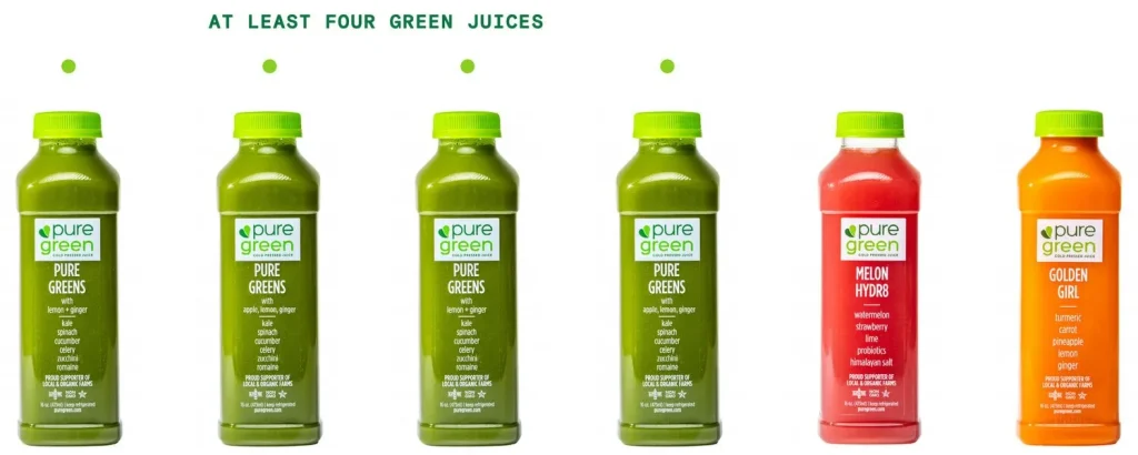 cold pressed juice hardcore package from pure green