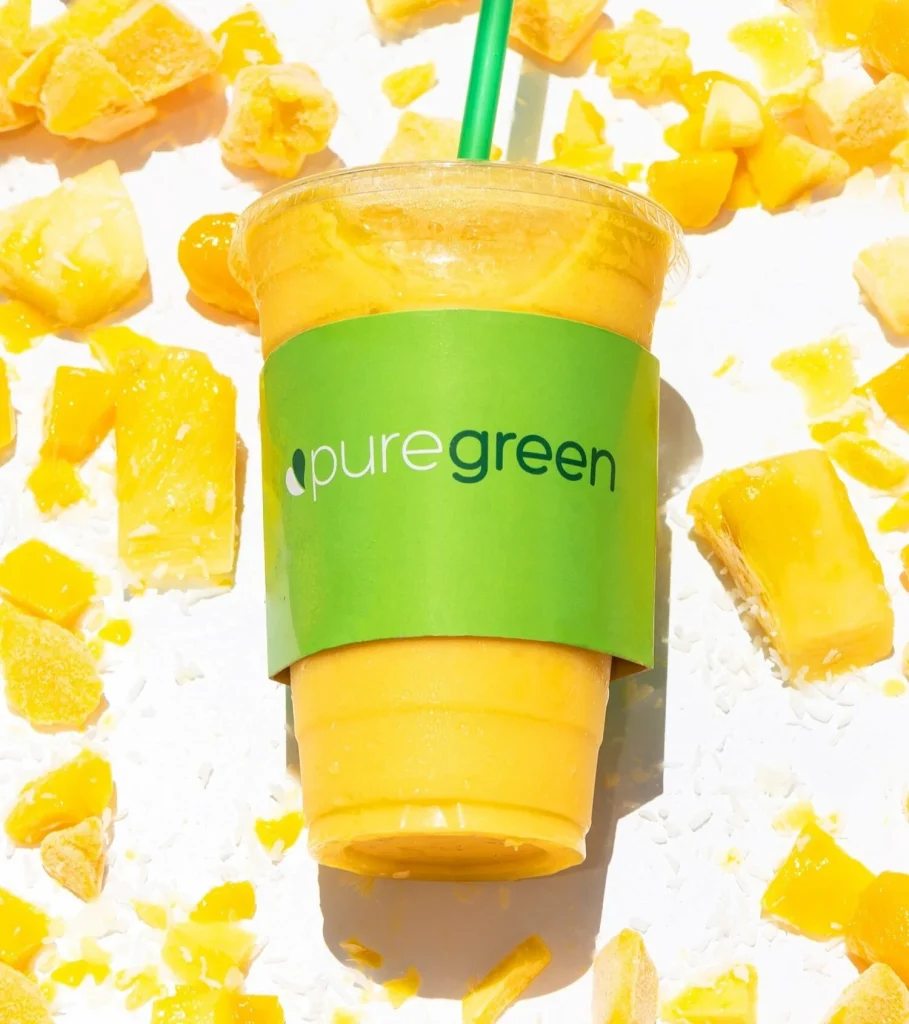 orange smoothie tropical breeze pure green