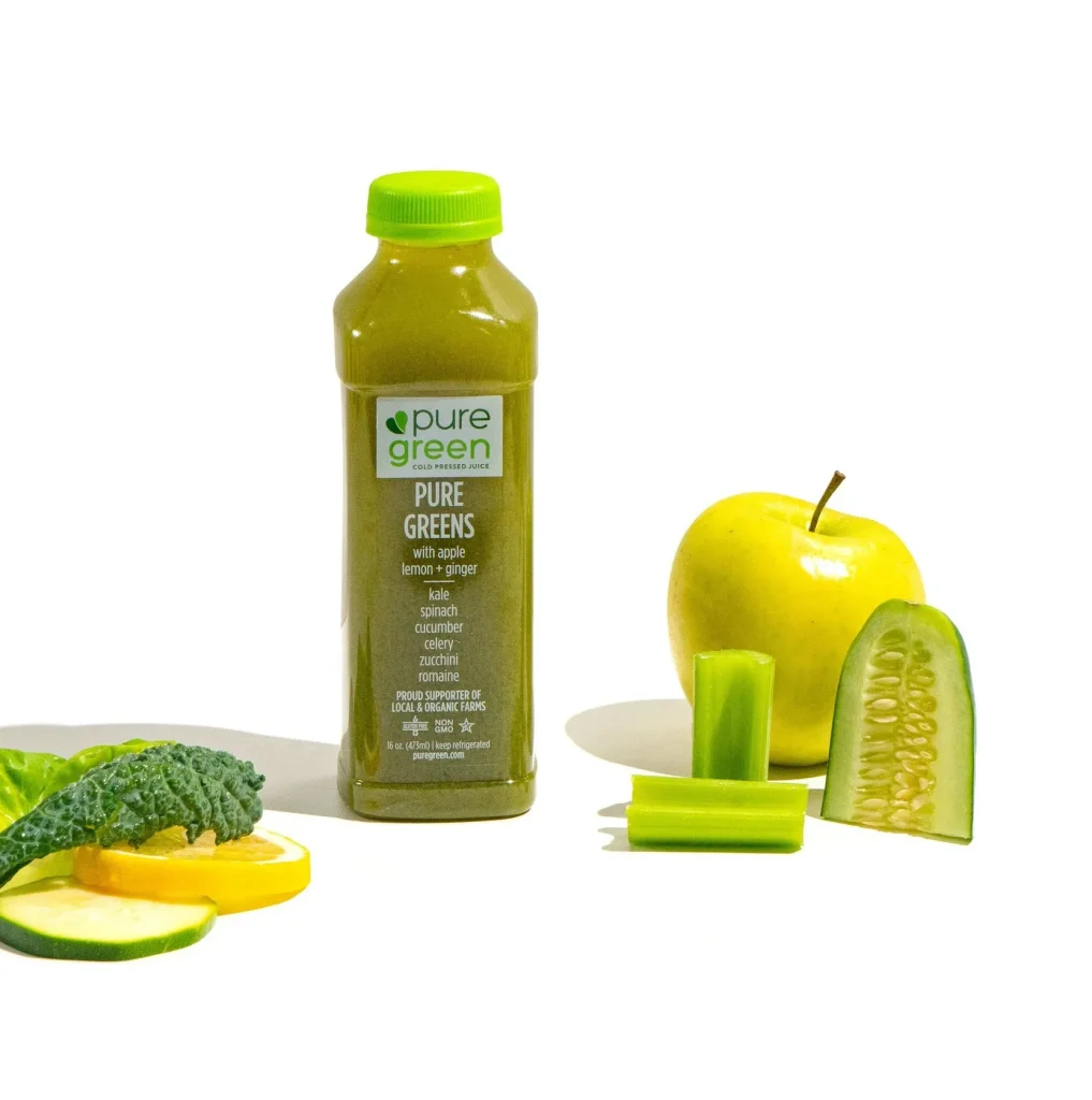 cold pressed juice from pure green franchise