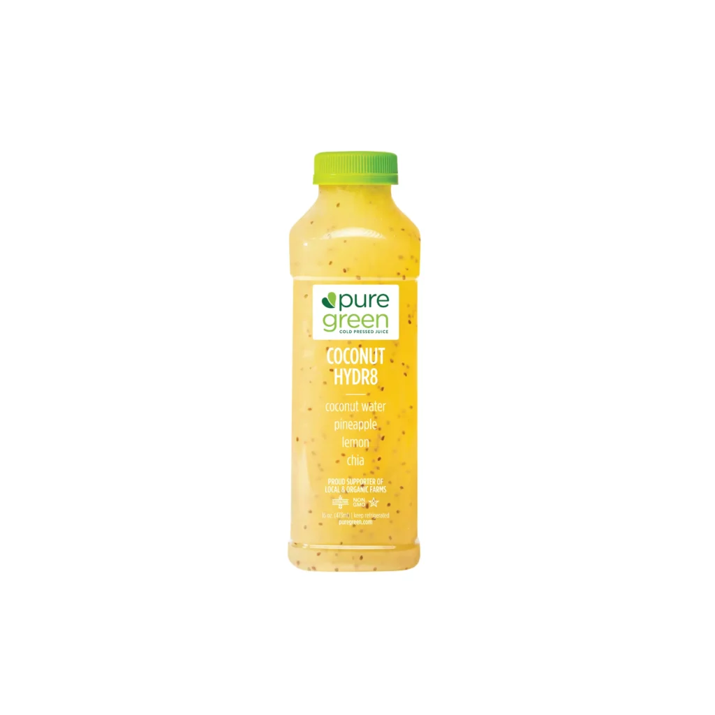 Coconut Hydr8 Cold Pressed Juice Pure Green Franchise