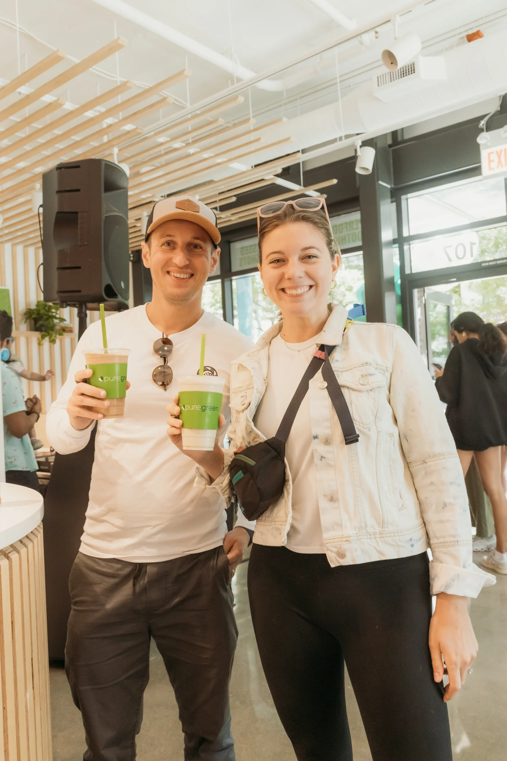 Pure Green guests enjoying smoothies