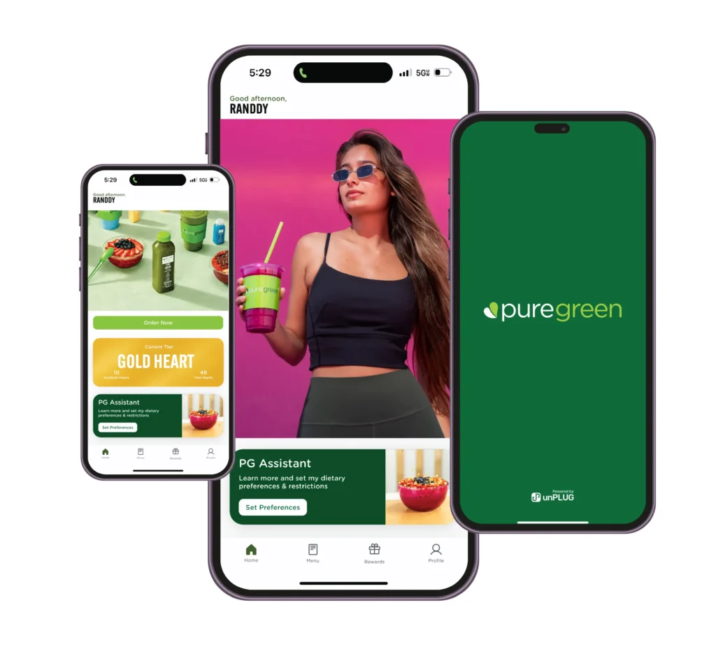 PG app on screen